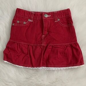 ellemenno Cherry Red Ruffle Skort